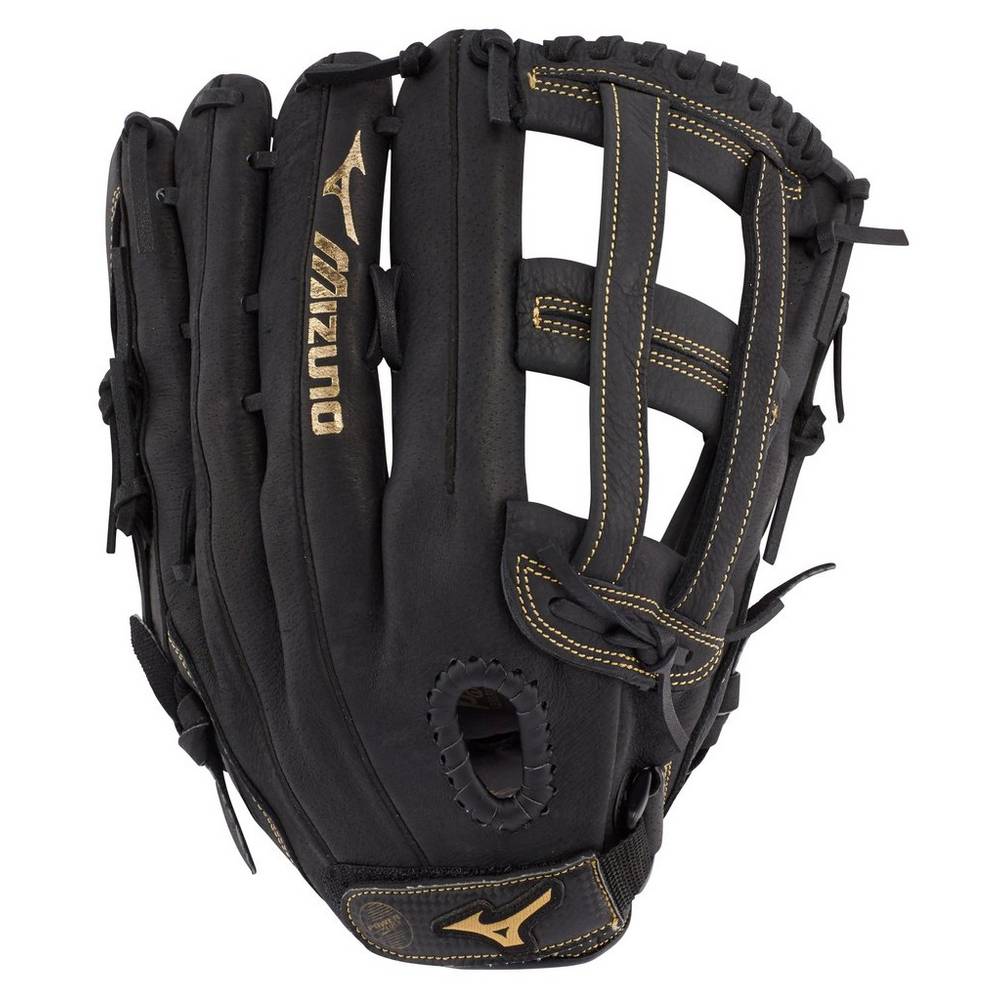 Guanti Mizuno Premier Series Slowpitch 13" Uomo - Nere/Oro - 67094-QAVR